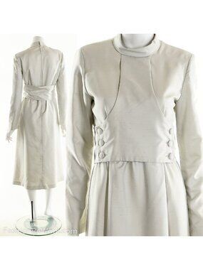 Minimalist Harness Dress,Gray Silk Dress,Harness Dress,Vintage 60’s Dress,Coutur